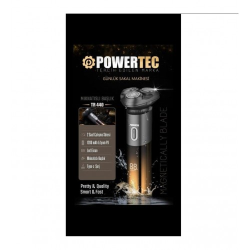 Powertec TR-440 Günlük Sakal Makinası Powertec TR-440 Günlük Sakal Makinası