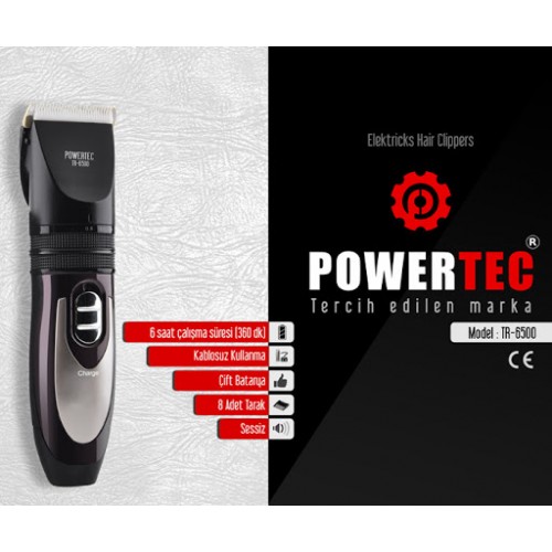 Powertec Tr-6500 Şarjlı Saç Kesme Makinesi
